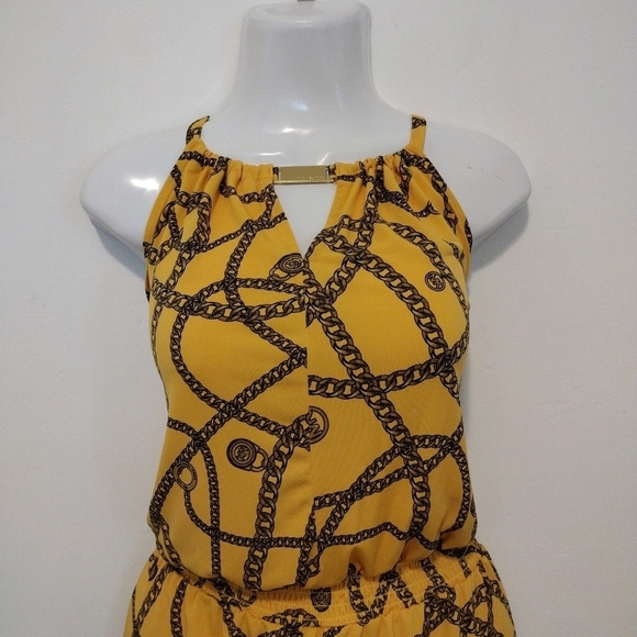 Michael Kors - Chain-Link Sleeveless Peplum Blouse - Picture 2 of 13